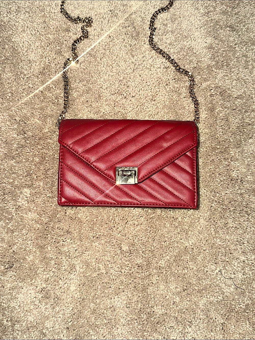 ALDO Quilted Crossbody Bag in Red